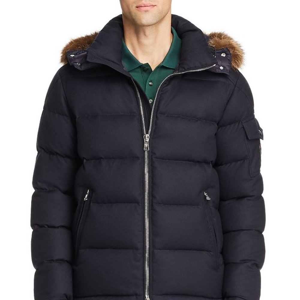 New Authentic Allemand Fur-Trimmed Down Jacket